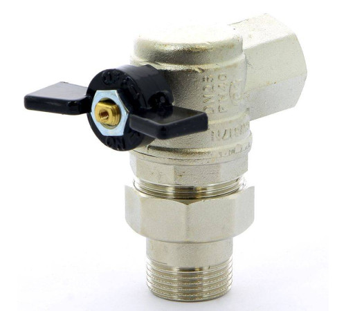 Кран шаровой Bugatti Oregon 1 НВ угловой со сгоном бабочка 05940009