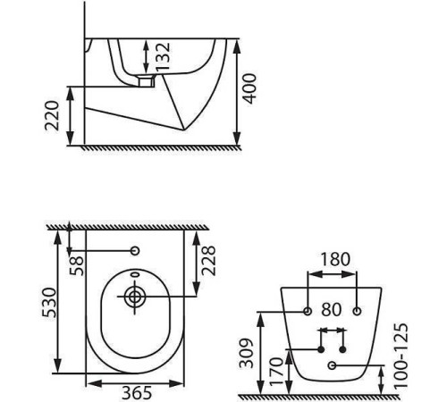 Биде подвесное Allen Brau Reality белый 4.32008.20