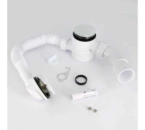 Слив-перелив для ванны McAlpine клик-клак раздвижной L330-700 мм хром MRB11