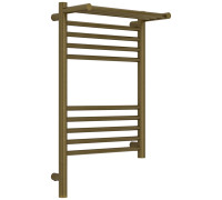 Полотенцесушитель электрический Сунержа Богема 3.1 с 1 полкой 400x600 мм левый состаренная бронза браш 05-6006-6040