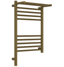Полотенцесушитель электрический Сунержа Богема 3.1 с 1 полкой 400x600 мм левый состаренная бронза браш 05-6006-6040