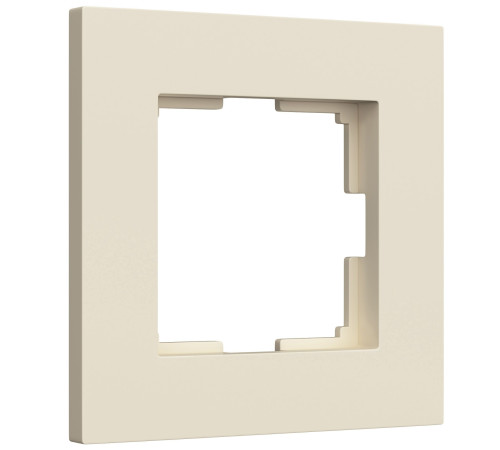 Рамка из поликарбоната на 1 пост Slab айвори софт W0012962