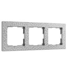 Рамка из поликарбоната на 3 поста Hammer серебряный W0032406