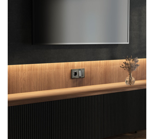 Рамка из стекла на 2 поста Diamant черный W0021208