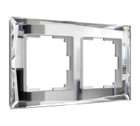Рамка из стекла на 2 поста Diamant зеркальный W0021220