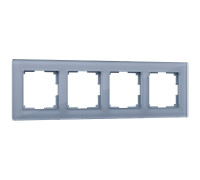 Рамка из стекла на 4 поста Favorit серый W0041115