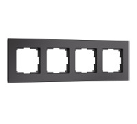 Рамка из стекла на 4 поста Senso черный soft-touch W0043108
