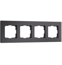 Рамка из стекла на 4 поста Senso черный soft-touch W0043108