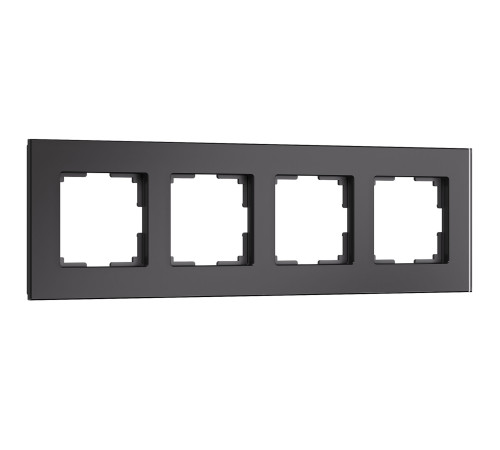 Рамка из стекла на 4 поста Senso черный soft-touch W0043108