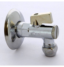 Кран шаровой угловой Itap 906 1/2x10 мм с фильтром и розеткой 906 1/2