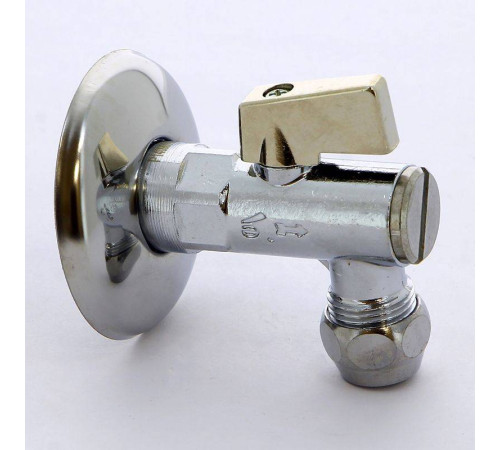 Кран шаровой угловой Itap 906 1/2x10 мм с фильтром и розеткой 906 1/2