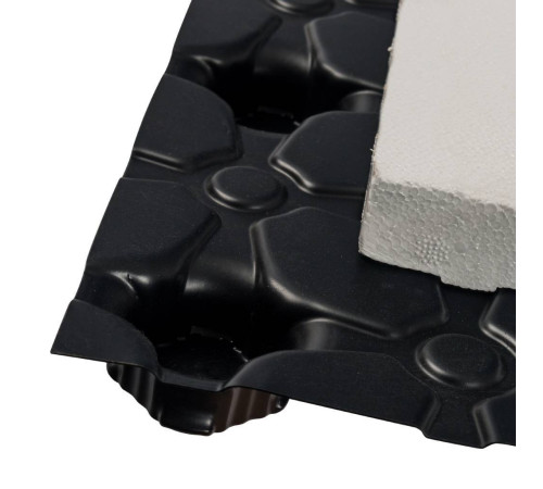 Мат для теплого пола STOUT с бобышками 1100х800х20 мм черный SMF-0001-110802