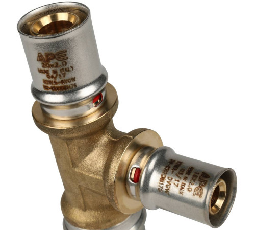 Тройник переходной STOUT 26х16х20 пресс для металлопластиковых труб SFP-0005-261620