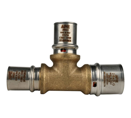 Тройник переходной STOUT 26х20х20 пресс для металлопластиковых труб SFP-0005-262020