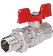 Кран шаровой полнопроходной STOUT ВР/НР ручка бабочка 1/2 с американкой EPDM SVB-1007-000015