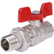 Кран шаровой полнопроходной STOUT ВР/НР ручка бабочка 1/2 с американкой EPDM SVB-1007-000015