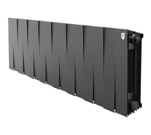 Радиатор биметаллический Royal Thermo PianoForte 300 Noir Sable 10 секций нижнее подключение НС-1682356