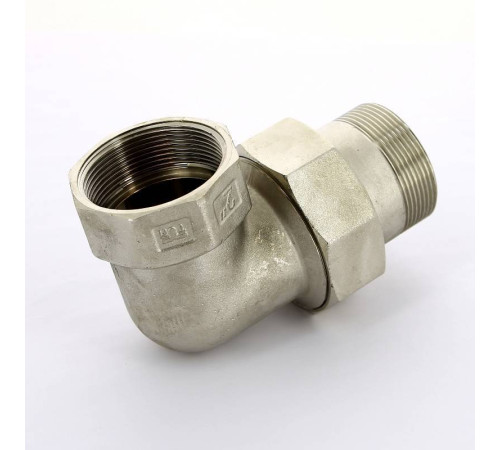 Разъемное соединение Tiemme 2 НВ угловое никелированное с прокладкой O-ring 1500543