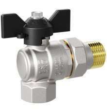 Кран шаровой LD Pride НВ 1/2 угловой с разъемным соединением бабочка 47.206.15