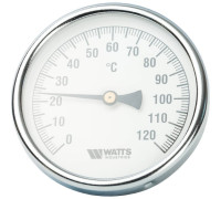 Термометр биметаллический Watts F+R801 с погружной гильзой 100 мм 10006071