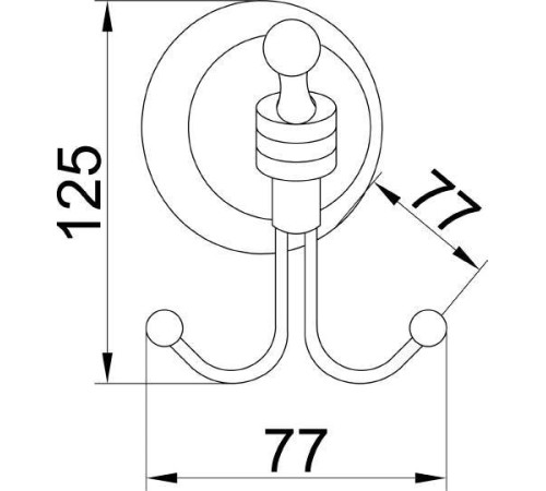 Крючок для полотенец Boheme Hermitage хром 10385
