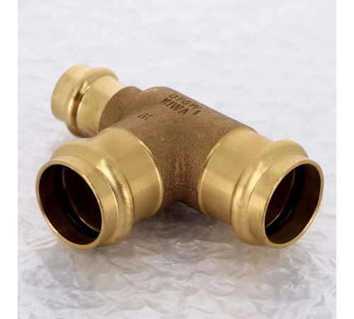 Тройник пресс Viega Sanpress 28х18х28 мм бронза 314163