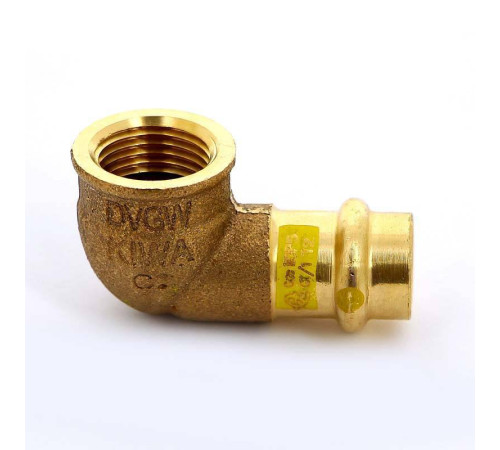 Угольник пресс-ВР Viega Profipress G 15х1/2 бронза 345822