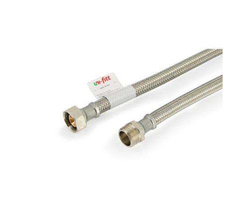 Гибкая подводка для воды Uni-Fitt DN 13 3/4 НВ 60 см нержавеющая сталь 509S3006