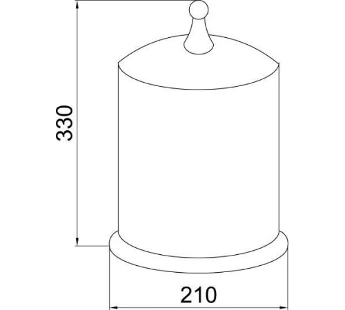 Ведро мусорное напольное Boheme Medici 21х21х33 см бронза 10608