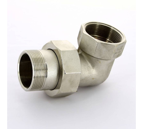 Разъемное соединение Tiemme 2 НВ угловое никелированное с прокладкой O-ring 1500543