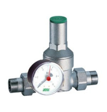 Редуктор давления FAR 1/2 НР-НР мембранный хромированный с манометром FA 2815 12