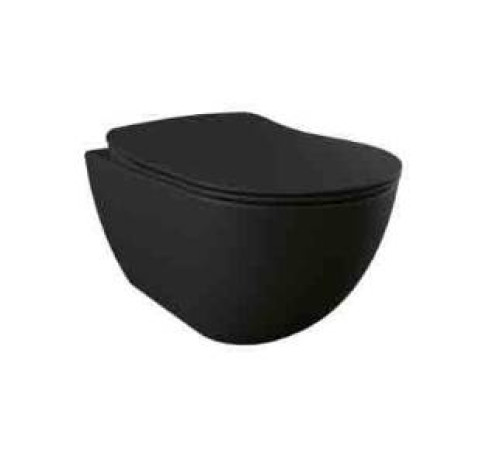 Унитаз подвесной безободковый Laparet Free черный матовый чаша без сиденья FE322-11SM00E-0000