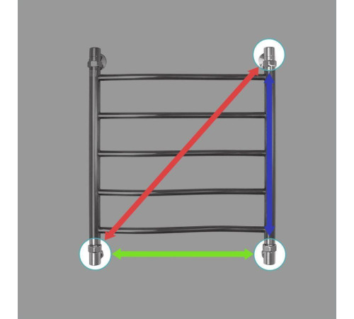 Водяной полотенцесушитель Energy Breeze 600x500 EWTRBREEZ0605000000