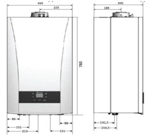 Котёл газовый Baxi ECO Nova 1.31F настенный одноконтурный турбированный 100023035
