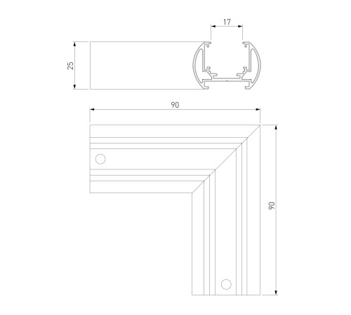 Slim Magnetic Коннектор угловой для шинопровода Round накладной 85135/00 85135/00