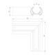 Slim Magnetic Коннектор угловой для шинопровода Round накладной 85135/00 85135/00