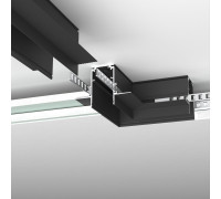 Slim Magnetic Коннектор угловой для встраиваемого шинопровода под ГКЛ 9,5мм черный 85214/00 85214/00