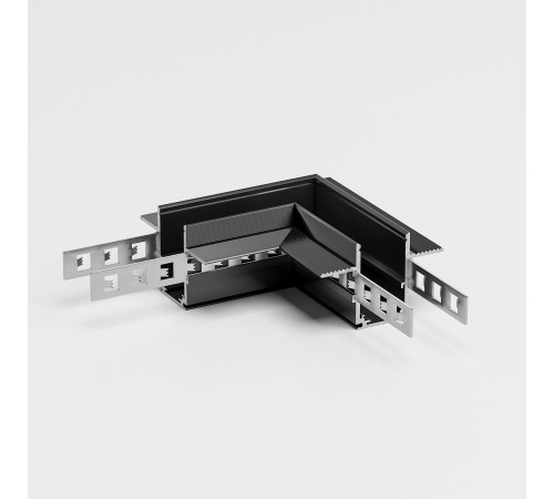 Slim Magnetic Коннектор угловой для встраиваемого шинопровода под ГКЛ 9,5мм черный 85214/00 85214/00