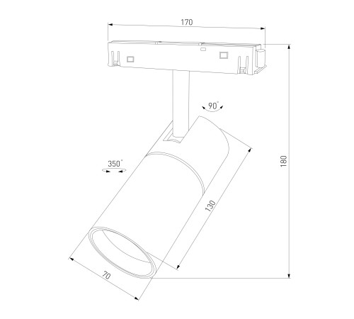 Slim Magnetic R03 Трековый светильник 20W 4200K черный 85013/01 85013/01