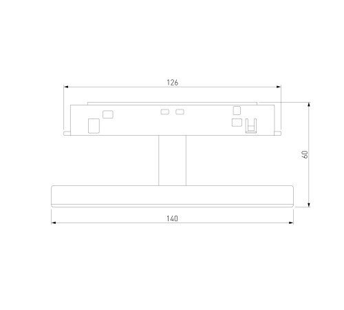 Slim Magnetic Трековый светильник 4W 4000K Cally (черный ) 85172/01