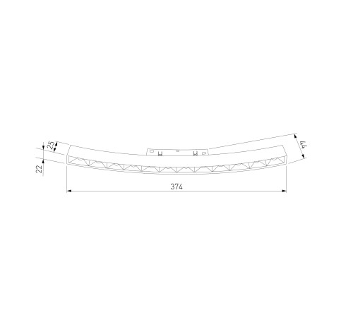 Slim Magnetic Трековый светильник для радиусного шинопровода 12W 4200K Intenso чёрный Ø 1200мм 85186/01