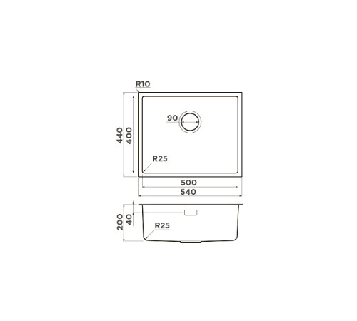 Кухонная мойка Omoikiri Tadzava 54-U/I-IN 54x44 см нержавеющая сталь 4993512