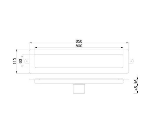 Душевой лоток Boheme 80 см хром 982-80-CR