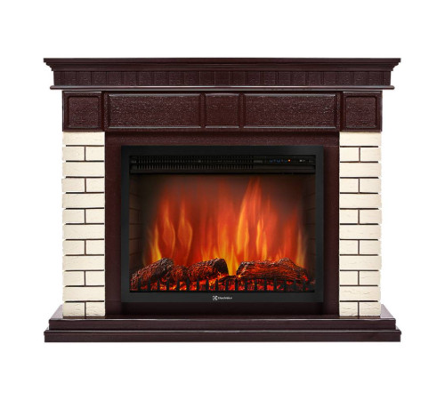 Каминокомплект Electrolux Bricks 30 камень бежевый шпон темный дуб с очагом EFP/P-3020LS N 1748160