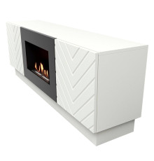Тумба с биокамином Firelight BFP/P-1400V белая 1595746