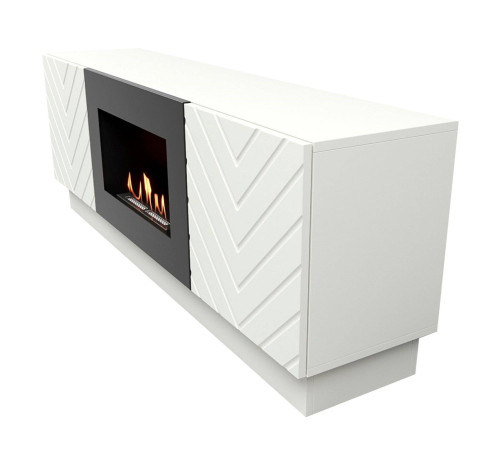 Тумба с биокамином Firelight BFP/P-1400V белая 1595746