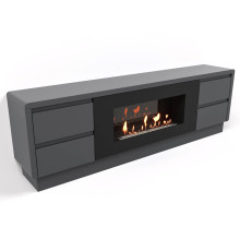 Тумба с биокамином Firelight BFP/P-1700 lux графит 1616366