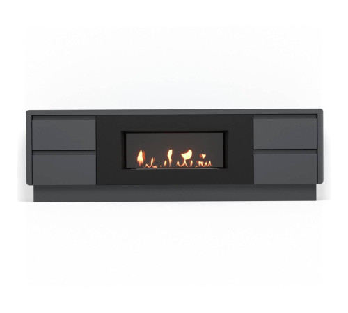 Тумба с биокамином Firelight BFP/P-1700 lux графит 1616366