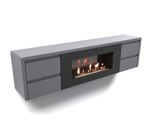 Тумба с биокамином Firelight BFP/P-1700 lux графит 1616366