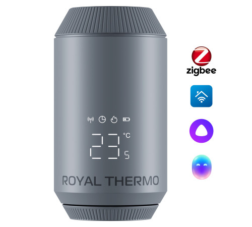 Термостат радиаторный электронный Royal Thermo Smart Heat 2.0 серебристый НС-1735440